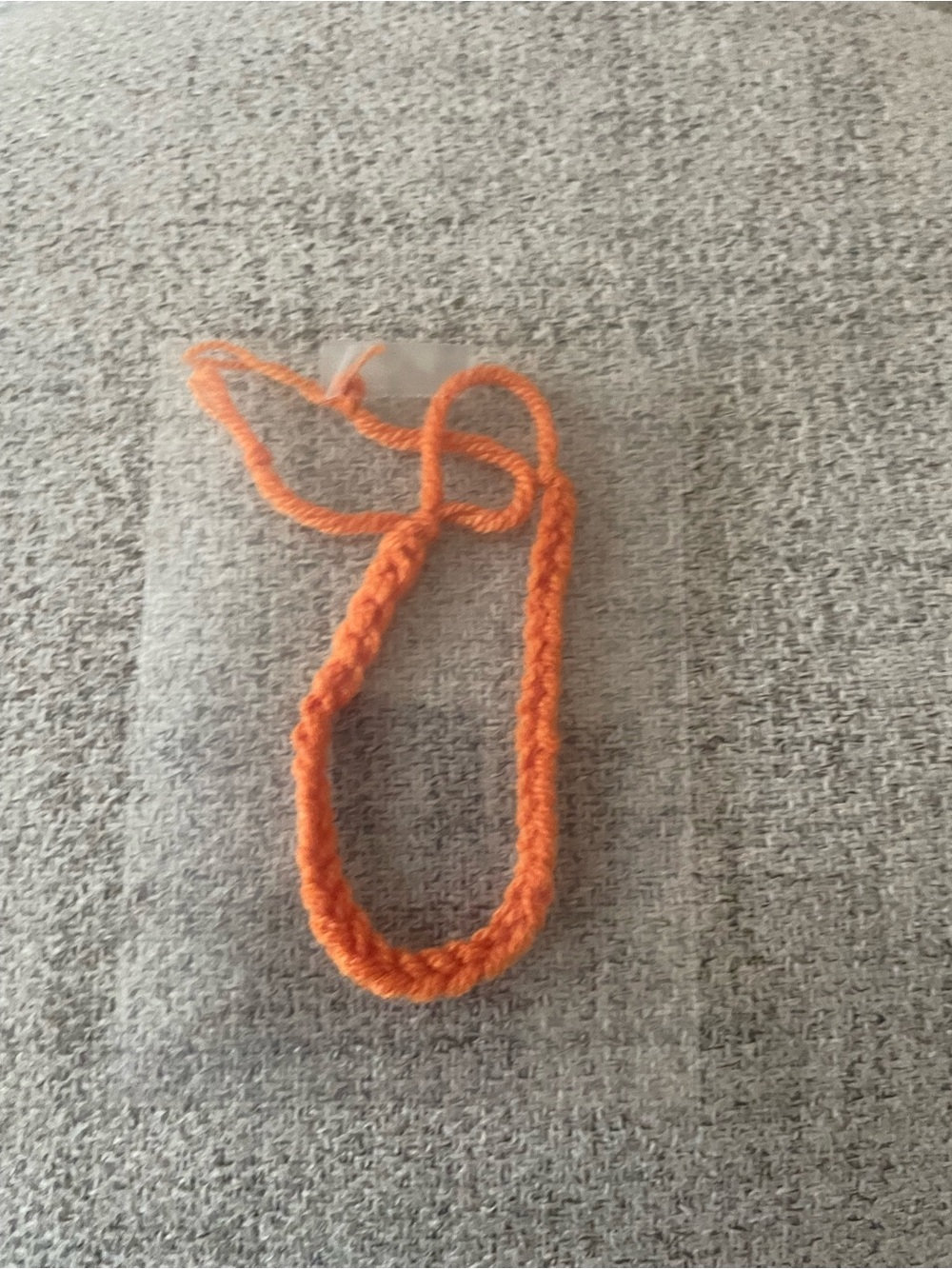 Handmade Orange Crochet bracelet #2
